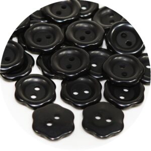 Botão Flor 32133 - Preto