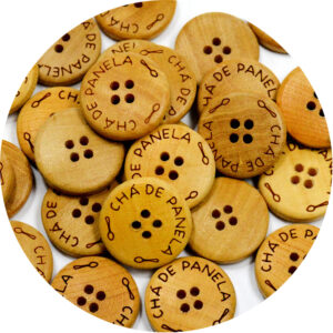 Botão de Madeira Chá de Panela