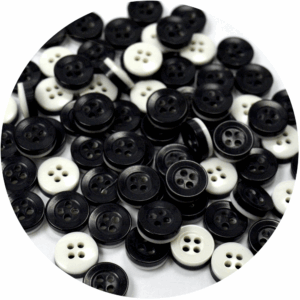 Botão Maurício 12222 - Preto e Branco