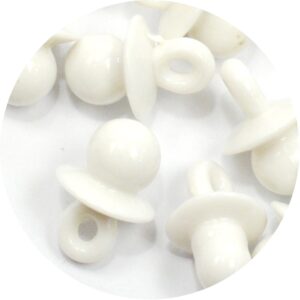 Botão Chupeta Branco - 2,5 cm