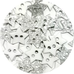 Botão Estrela 141631 - Prata