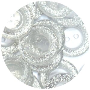 Botão Heloise 11607 - Transparente Prata