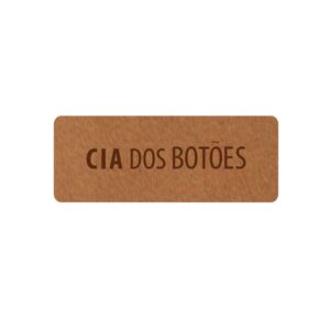Etiq. Personalizada - 40 x 20 mm - Couro Sintético