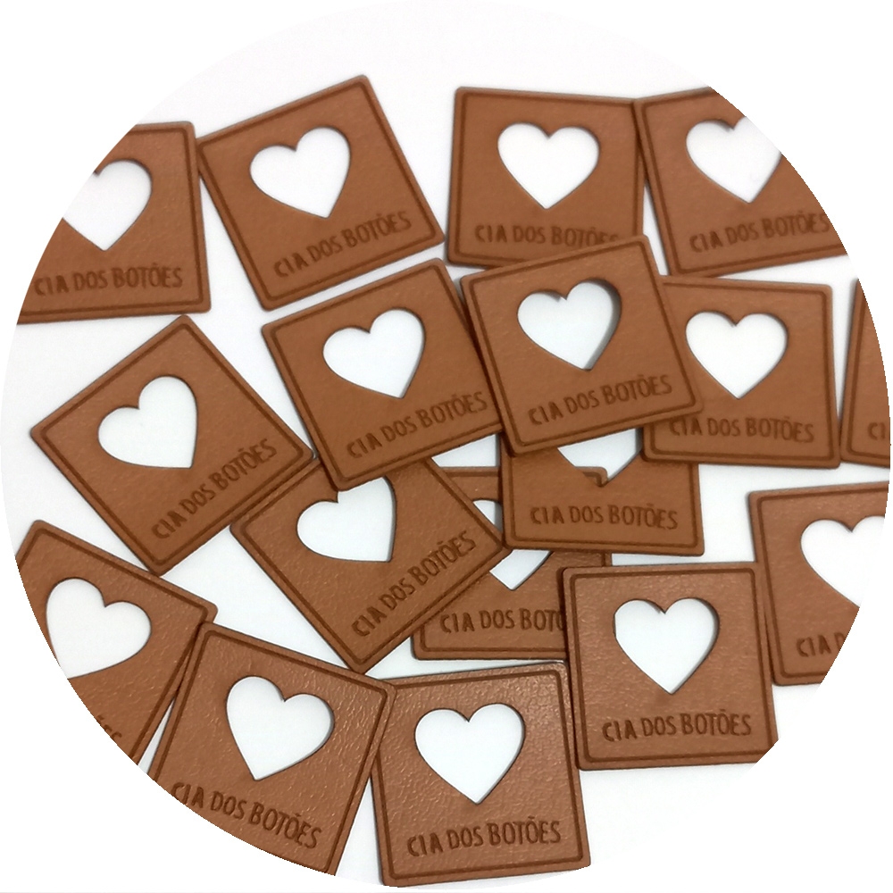Etiq Personalizada Termocolante - 20 x 20 mm - Couro Sintético - Imagem 2