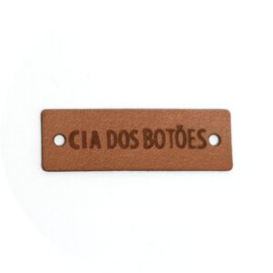Etq Personalizada - 30 x 10 mm Couro Sintético